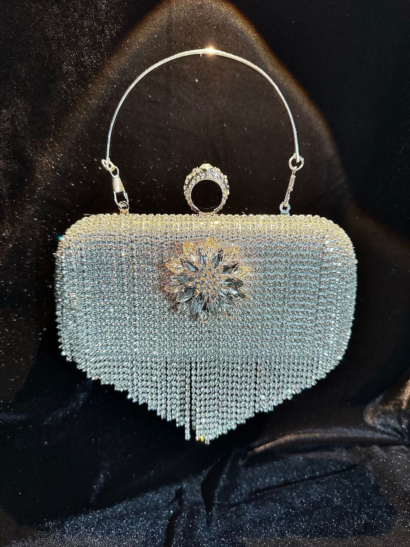 Rhinestone Tassel Handbag