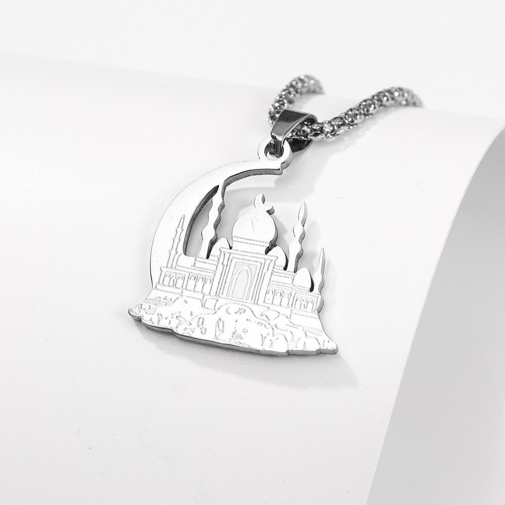 Mosque Crescent Moon Pendant