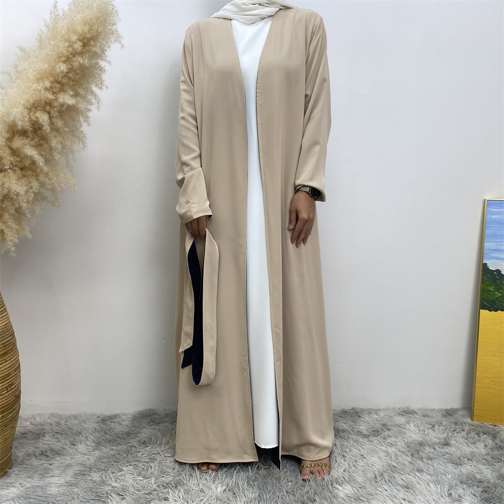 Double Sided Wearable Pocket Open Abaya