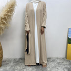 Double Sided Wearable Pocket Open Abaya