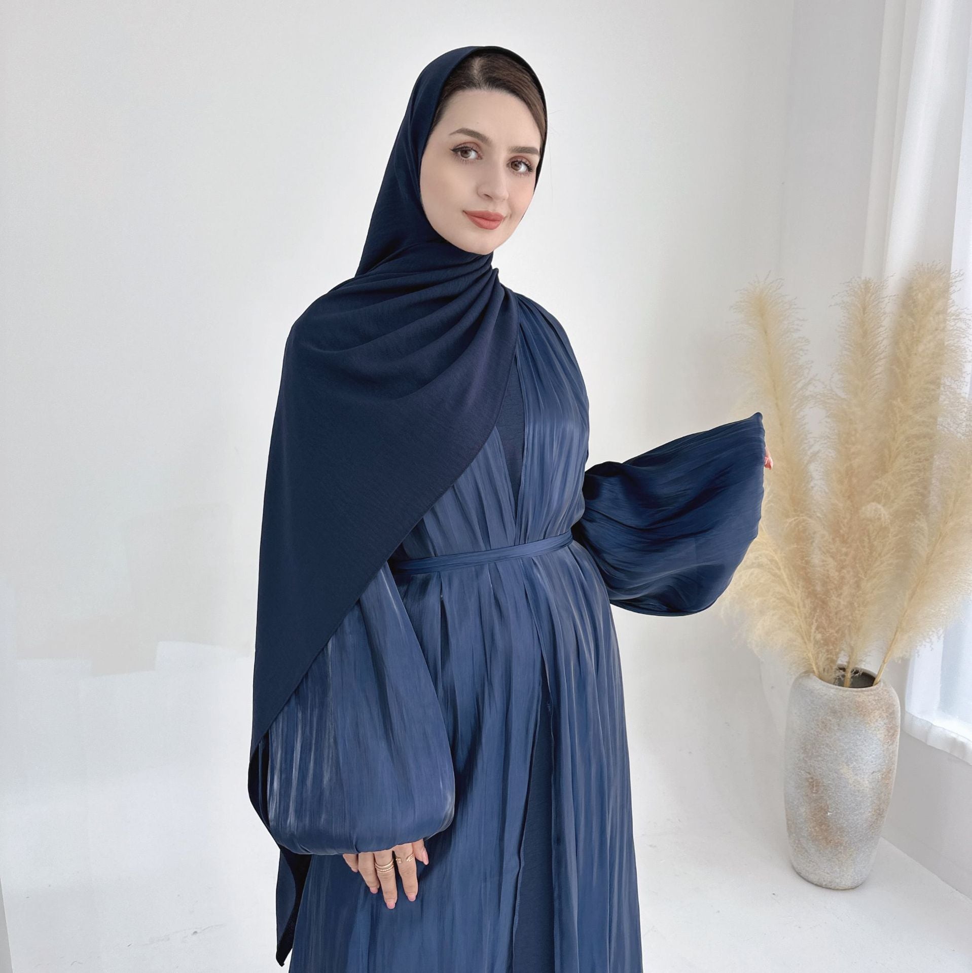Cardigan Elegant Abaya With Hijab