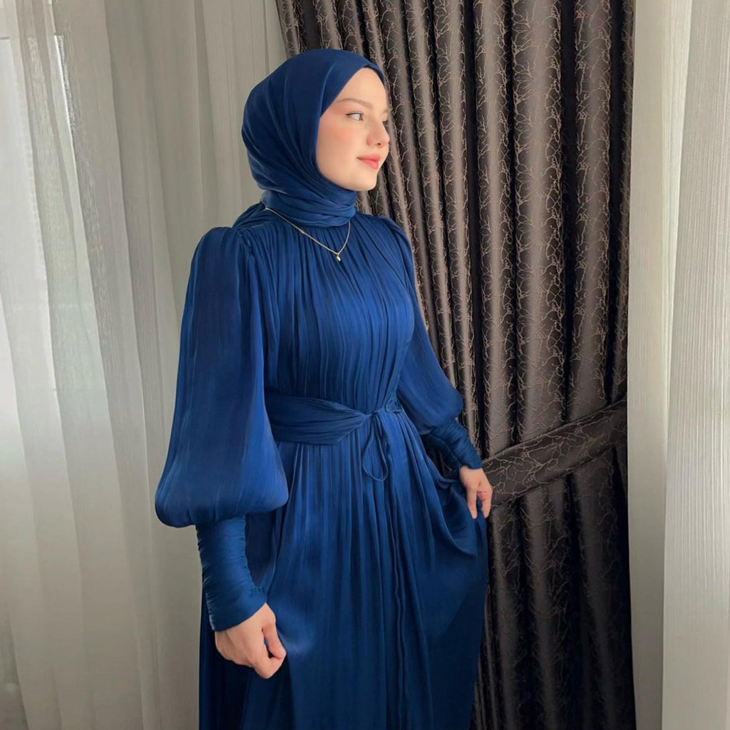 Solid Color Cuffed Sleeve Abaya