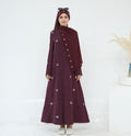 Luxury All-over Embroidered Open Abaya with Hijab