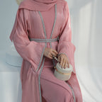 Light Flowing Tulle Abaya With Hijab