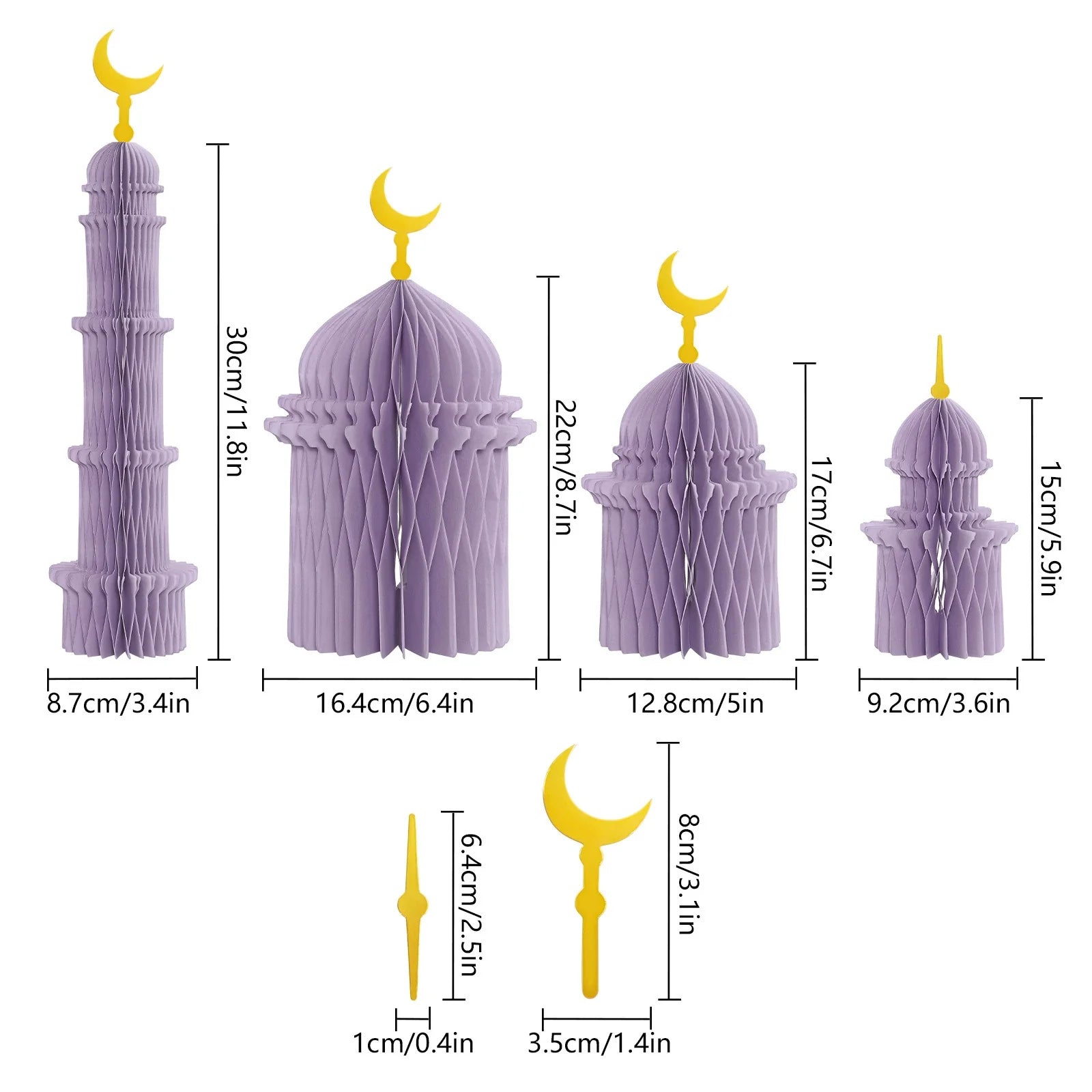 Foldable Honeycomb Palace Ramadan Desktop Ornament