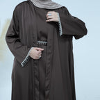 Bead Abayas with Crystal Chain