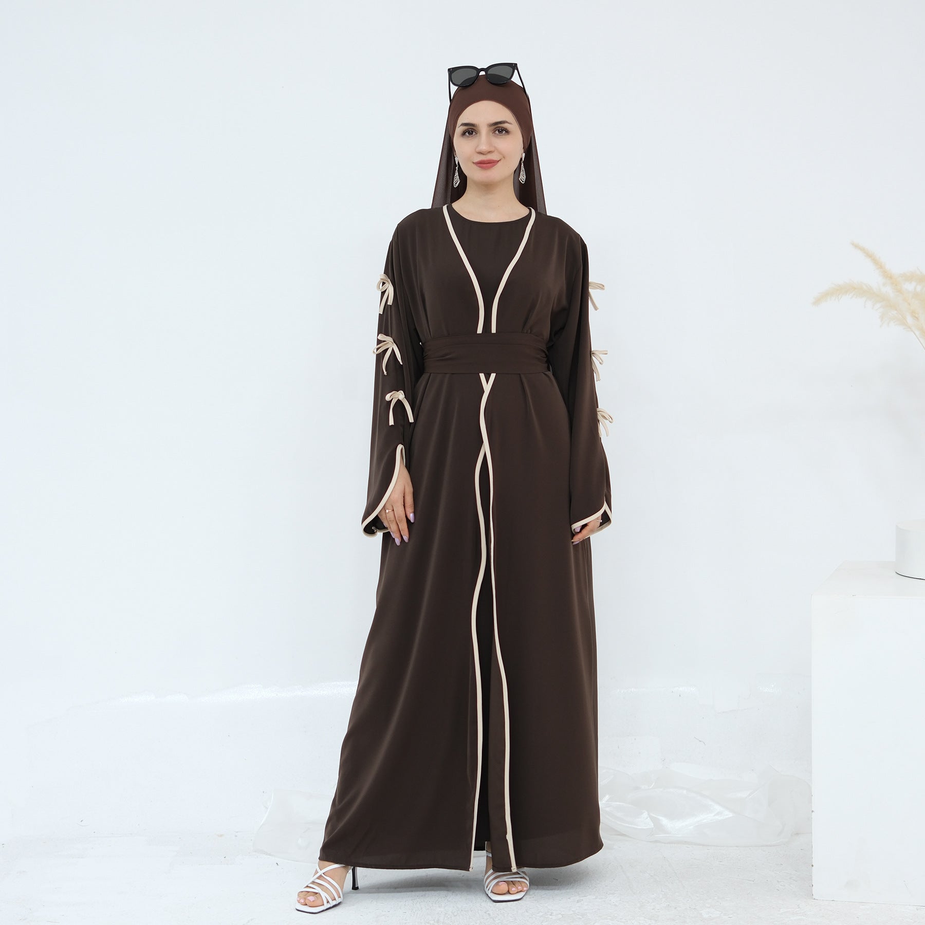 Bow Sleeve Abaya Set