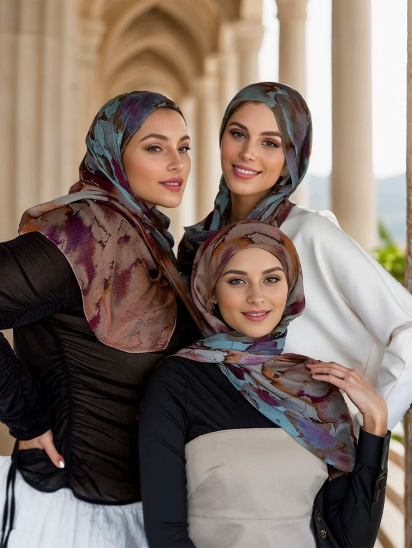 Ethnic Style Printed Hijab