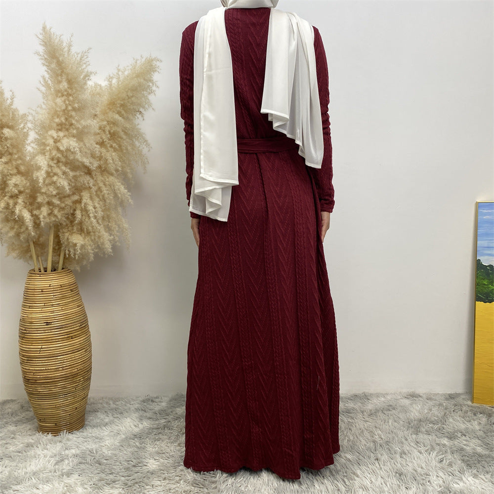 Autumn/Winter Knitted Pocket Abaya