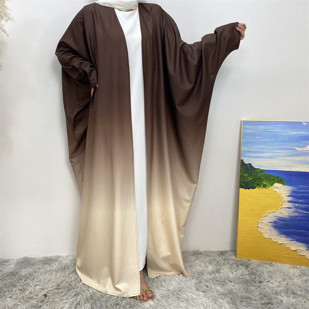 Gradient Batwing Sleeves Abayas