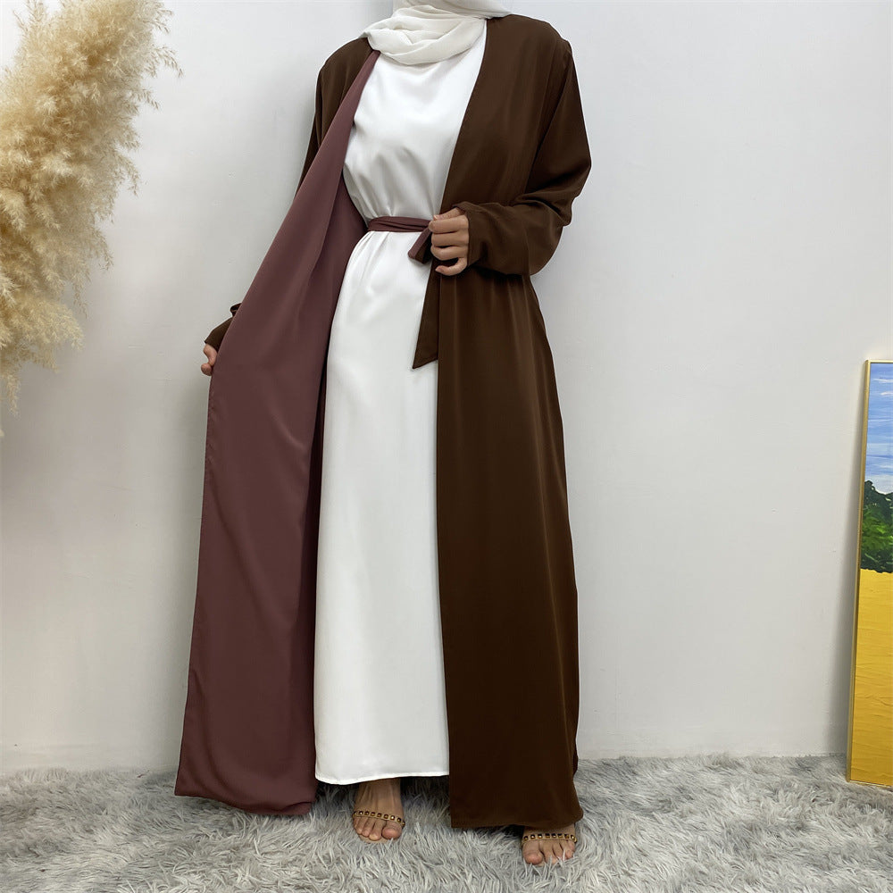 Double Sided Wearable Pocket Open Abaya