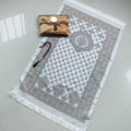 Ramadan Portable Prayer Rug with Fabric Bag - C Coffee