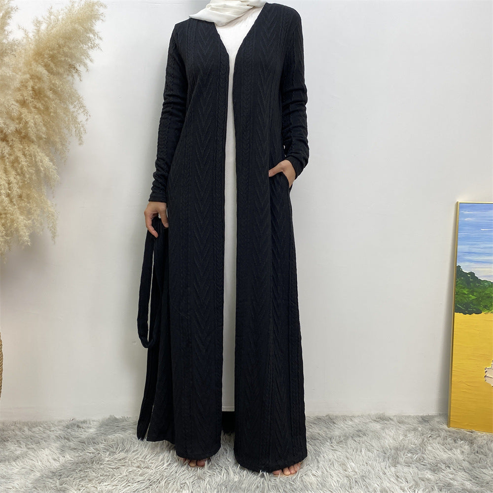 Autumn/Winter Knitted Pocket Abaya