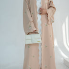 Flower Embroidery Elegant Lace Abaya
