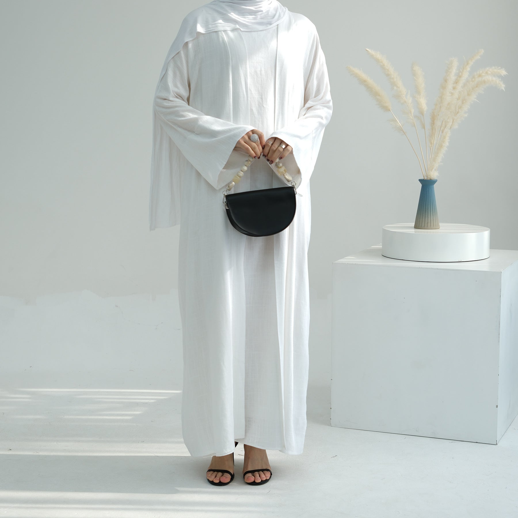 Sleeveless Dress Matching Cardigan With Pockets