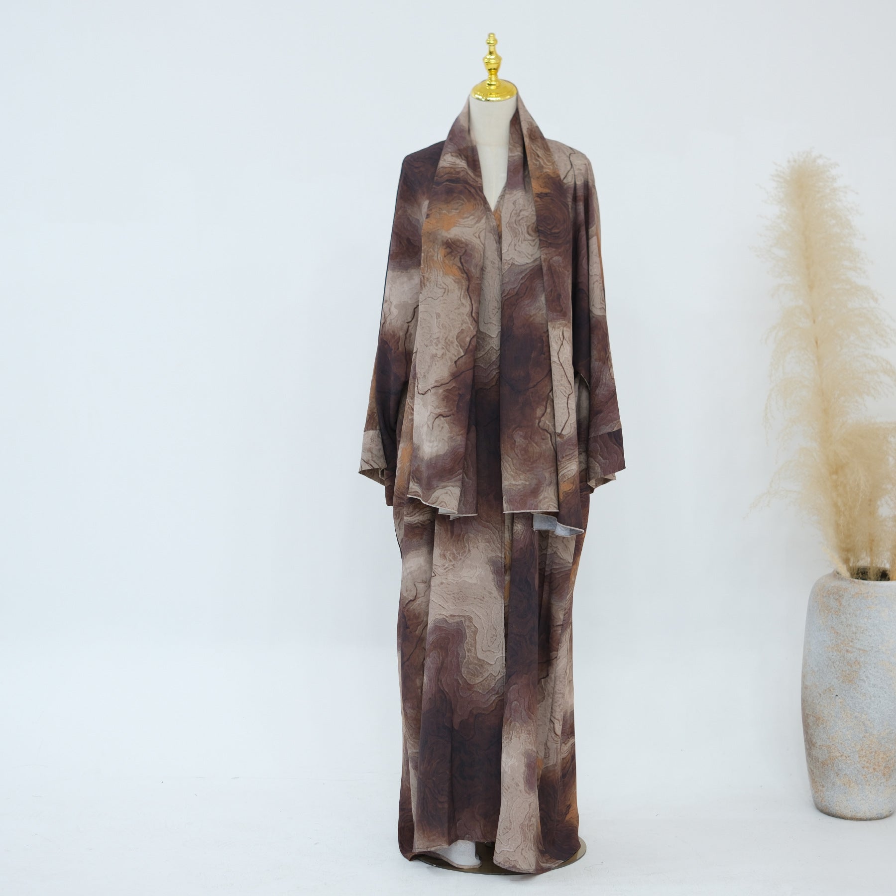 Fashion Printed Abaya with Hijab