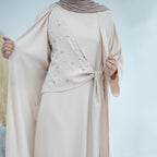 bead & Rhinestone Solid Color 2 Piece Set