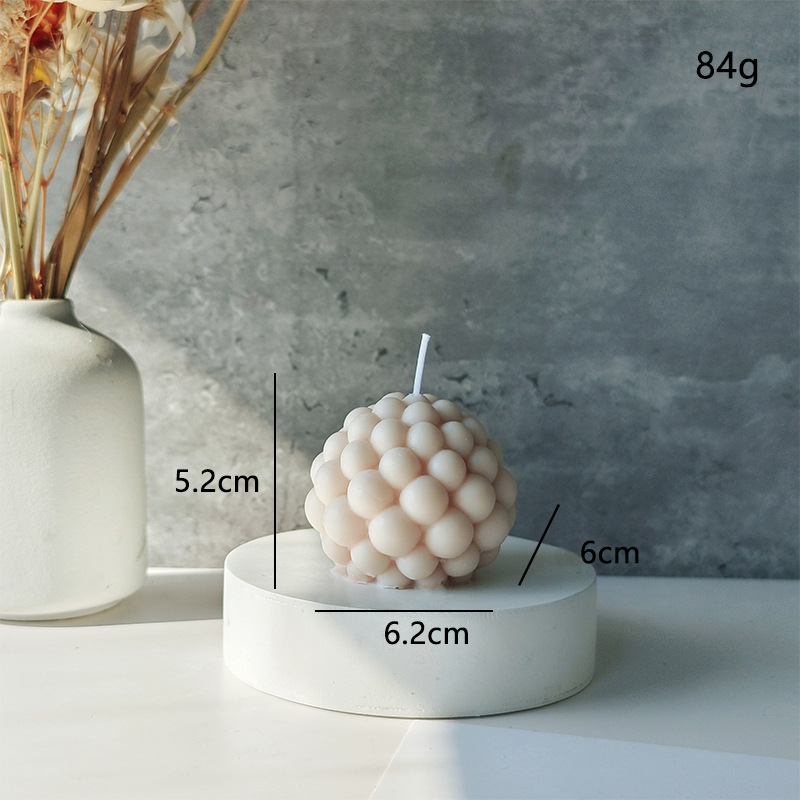 Elegant Bubble Pillar Candle for Ramadan Decor