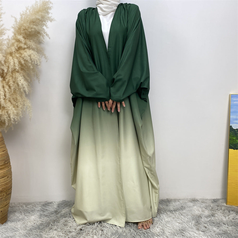 Gradient Batwing Sleeves Abayas