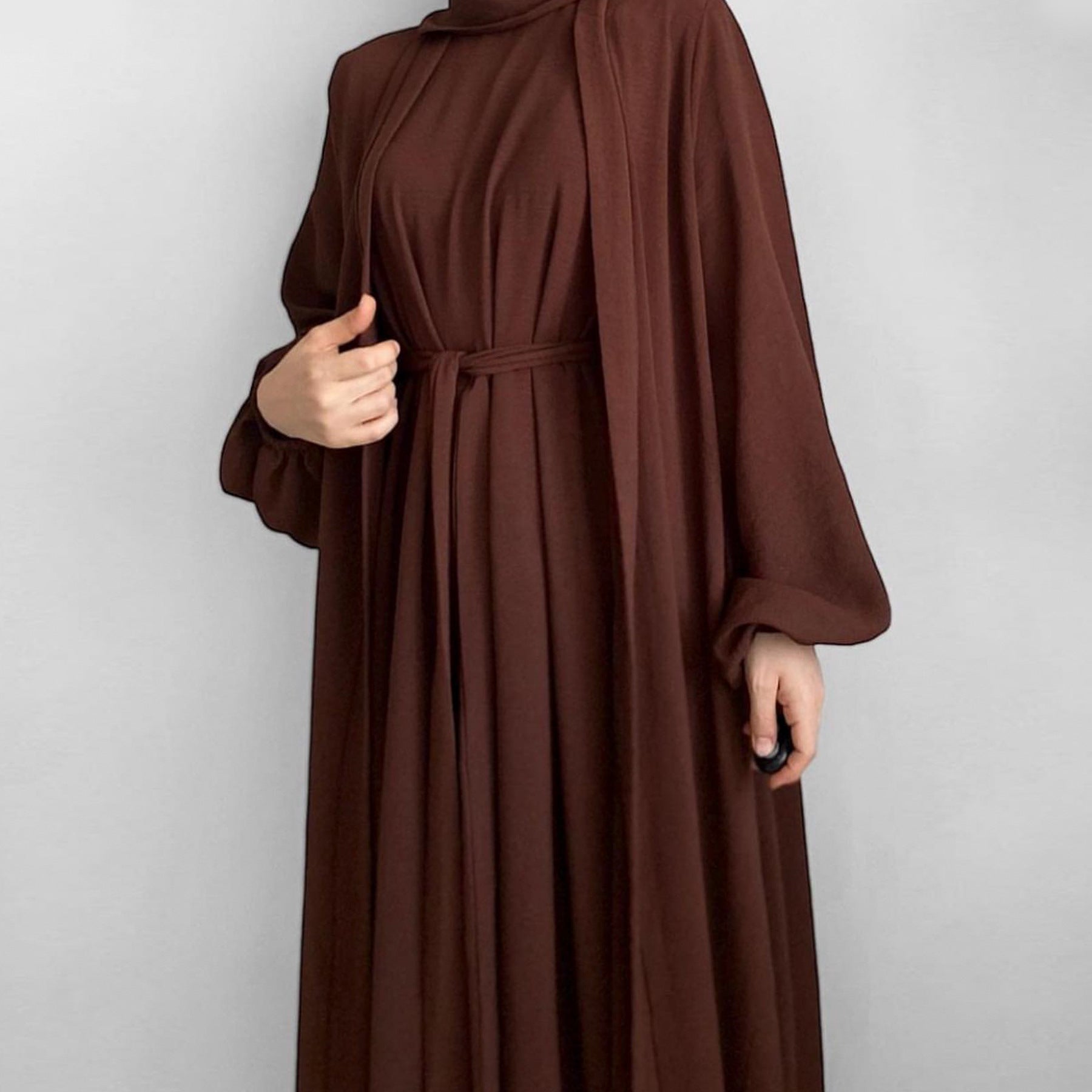 Robe Cardigan Abaya With Hijab