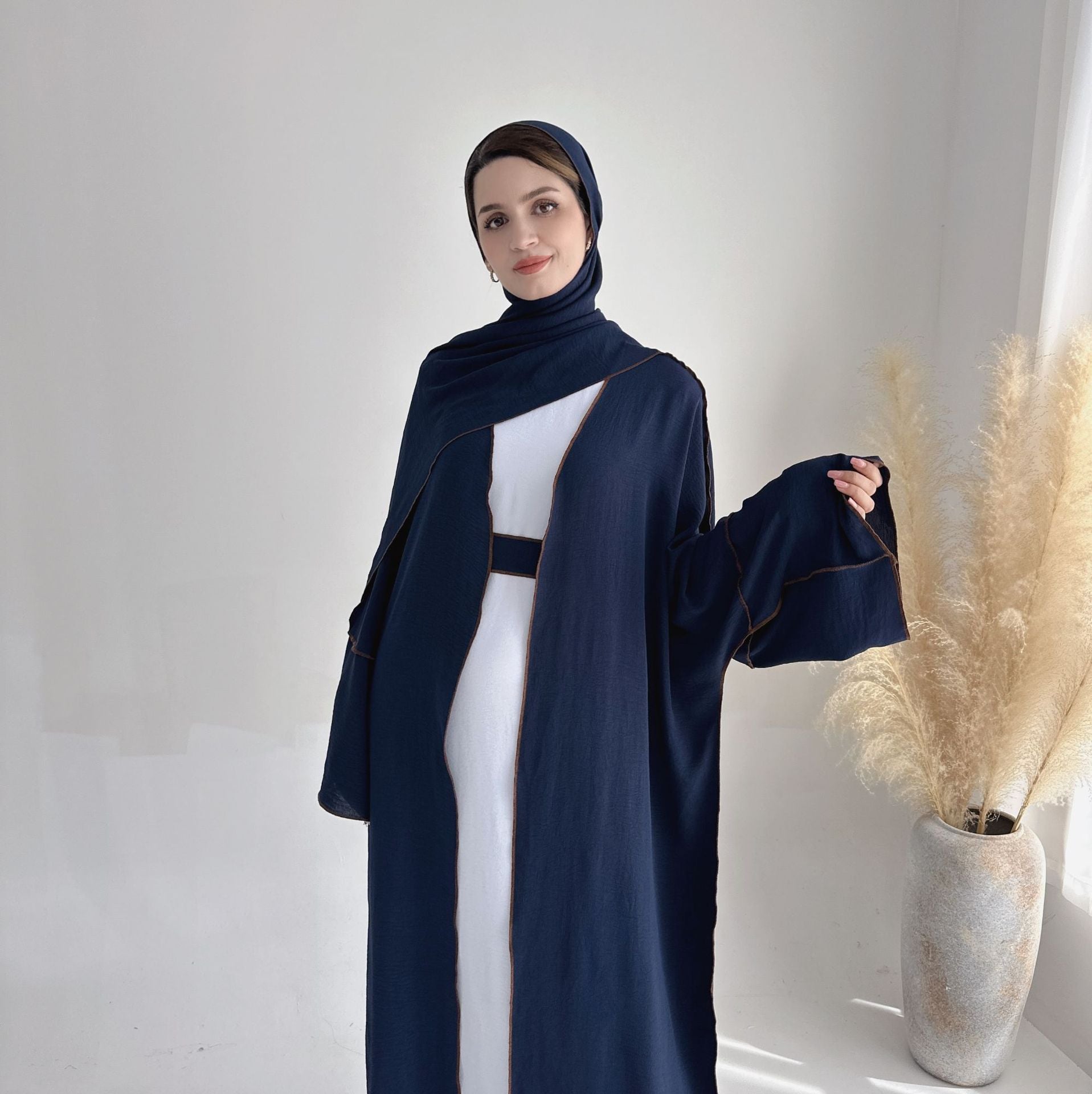 Cardigan Robe Abaya With Hijab