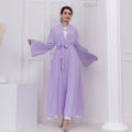 Purple Inlaid with Abaya with Hijab