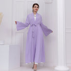 Purple Inlaid with Abaya with Hijab