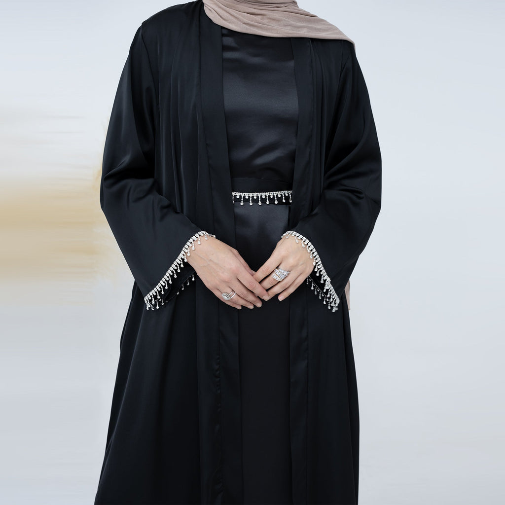 Bead Abayas with Crystal Chain