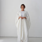 Solid Color Buttoned 2PCS Abaya