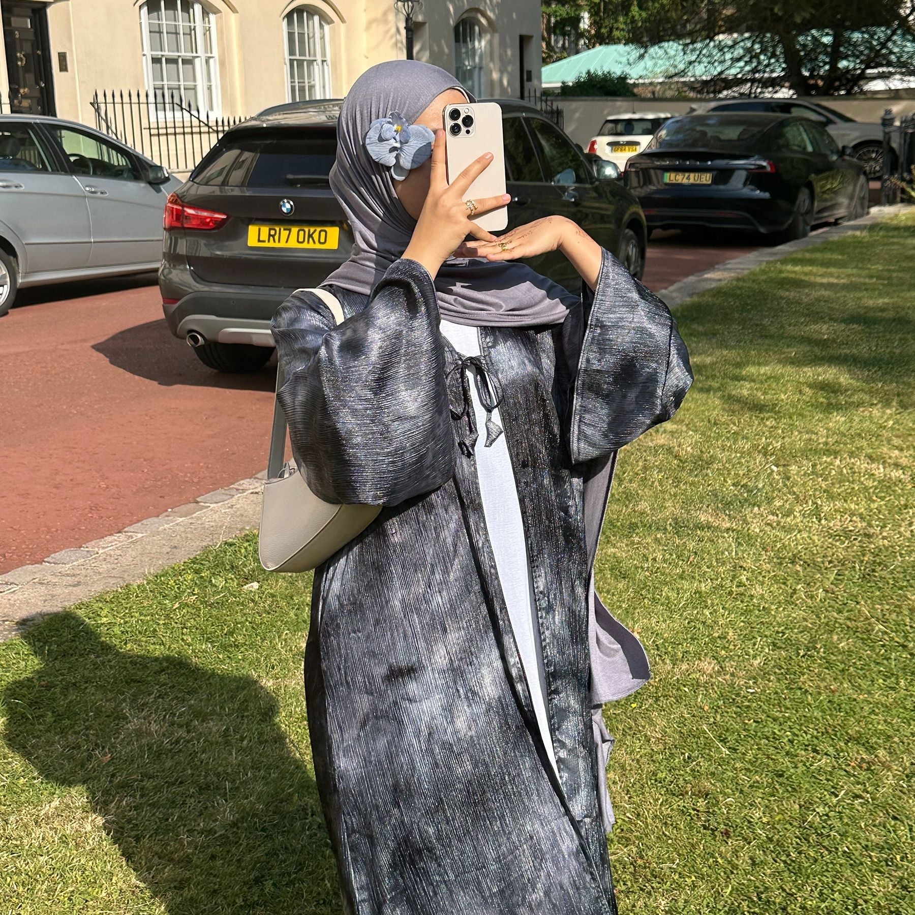 Chic Tie-Dye Cardigan Abaya