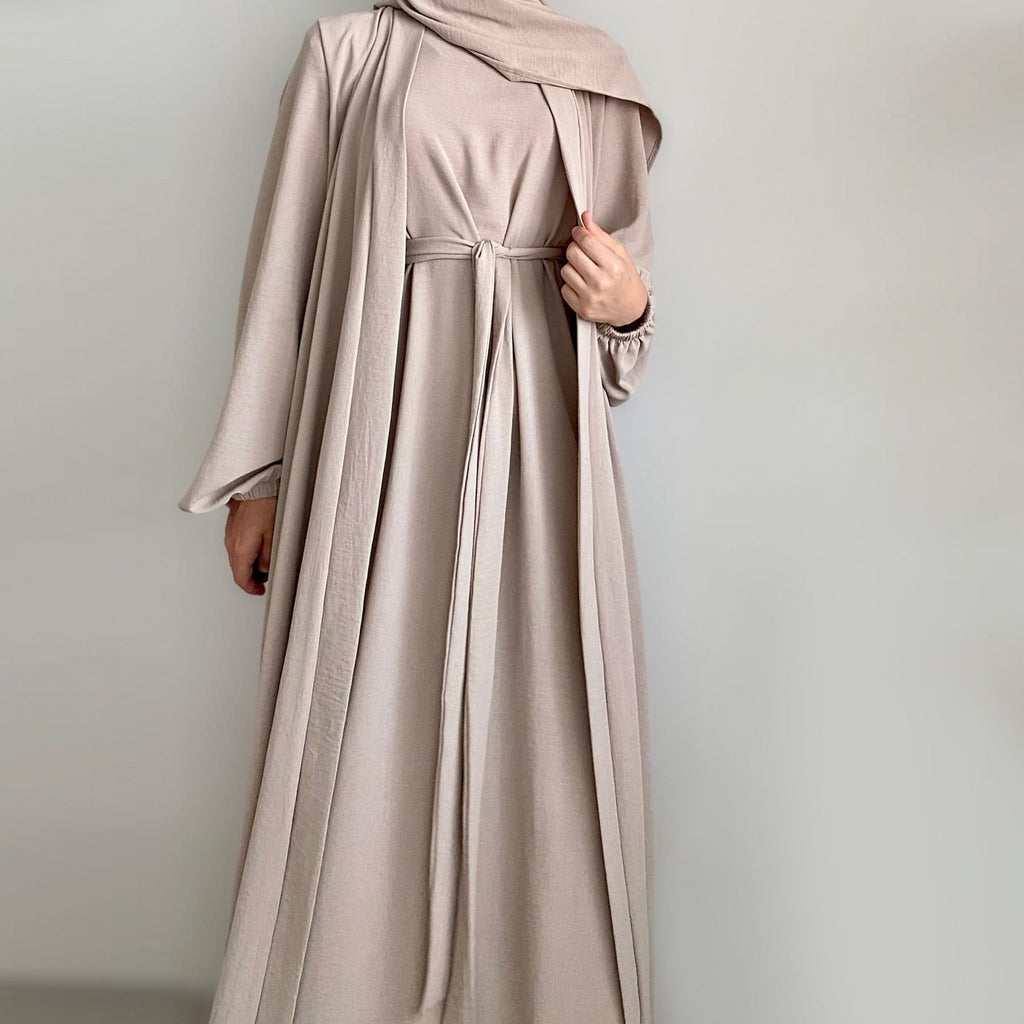 Robe Cardigan Abaya With Hijab