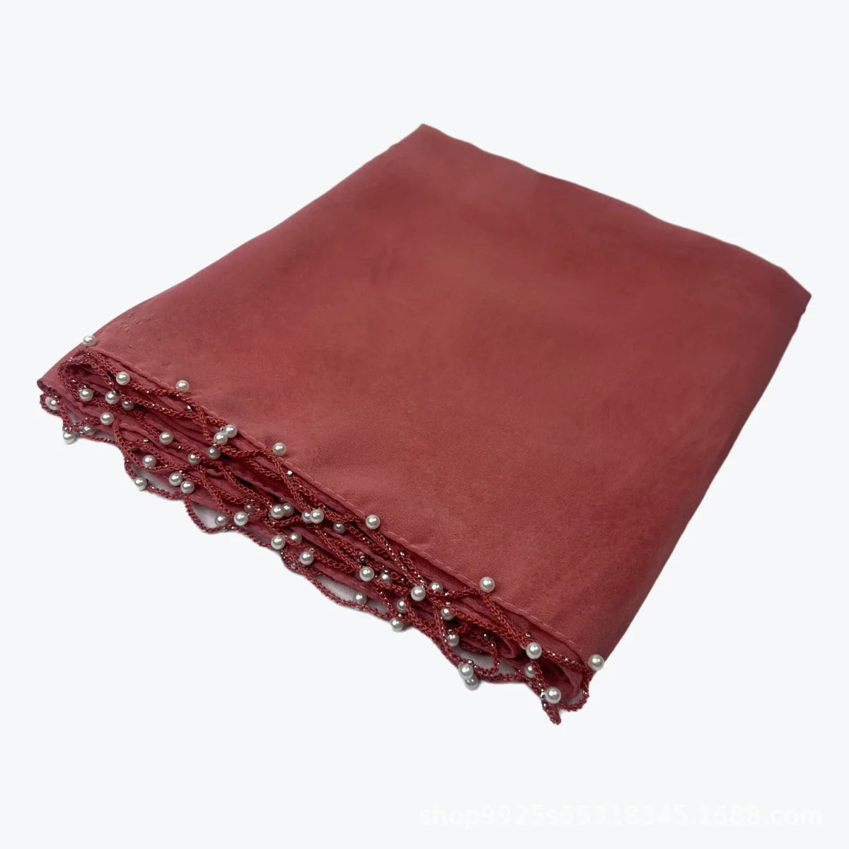 Solid Color Wave Edge Hijab