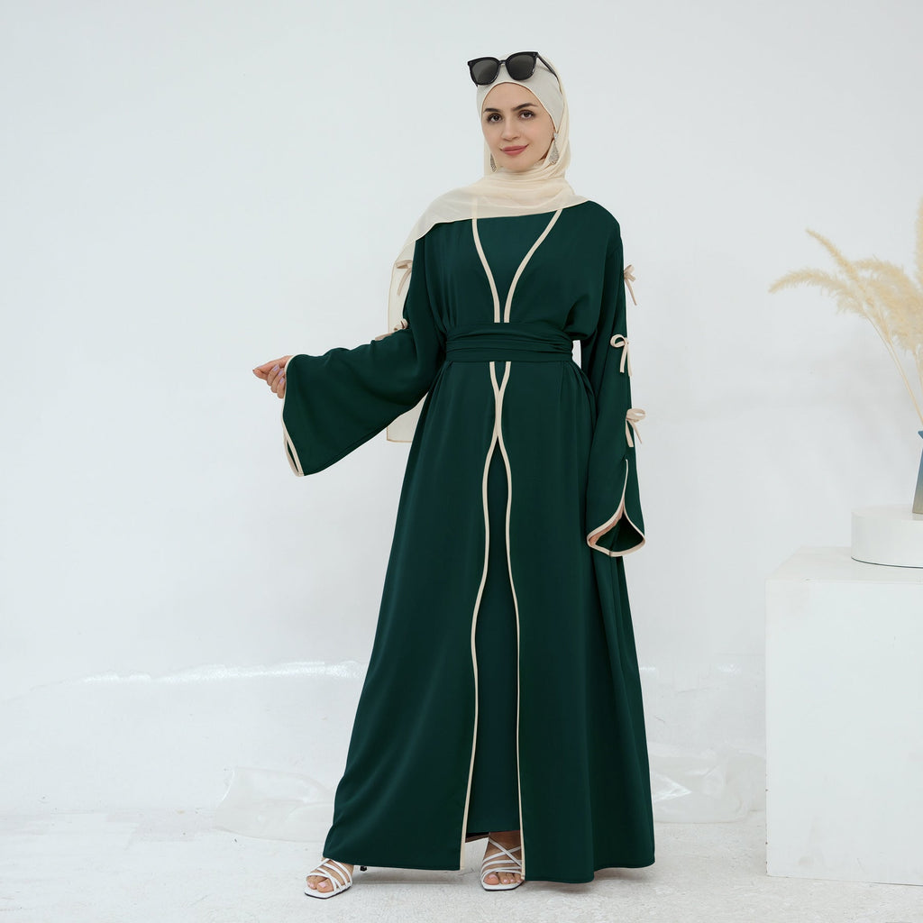 Bow Sleeve Abaya Set