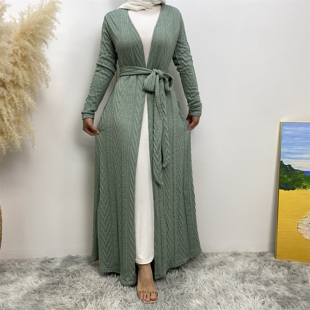Autumn/Winter Knitted Pocket Abaya