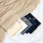 Simple Embroidered Long Hijab for Women