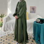 Solid Color Bowknot Sress 3 Piece Set