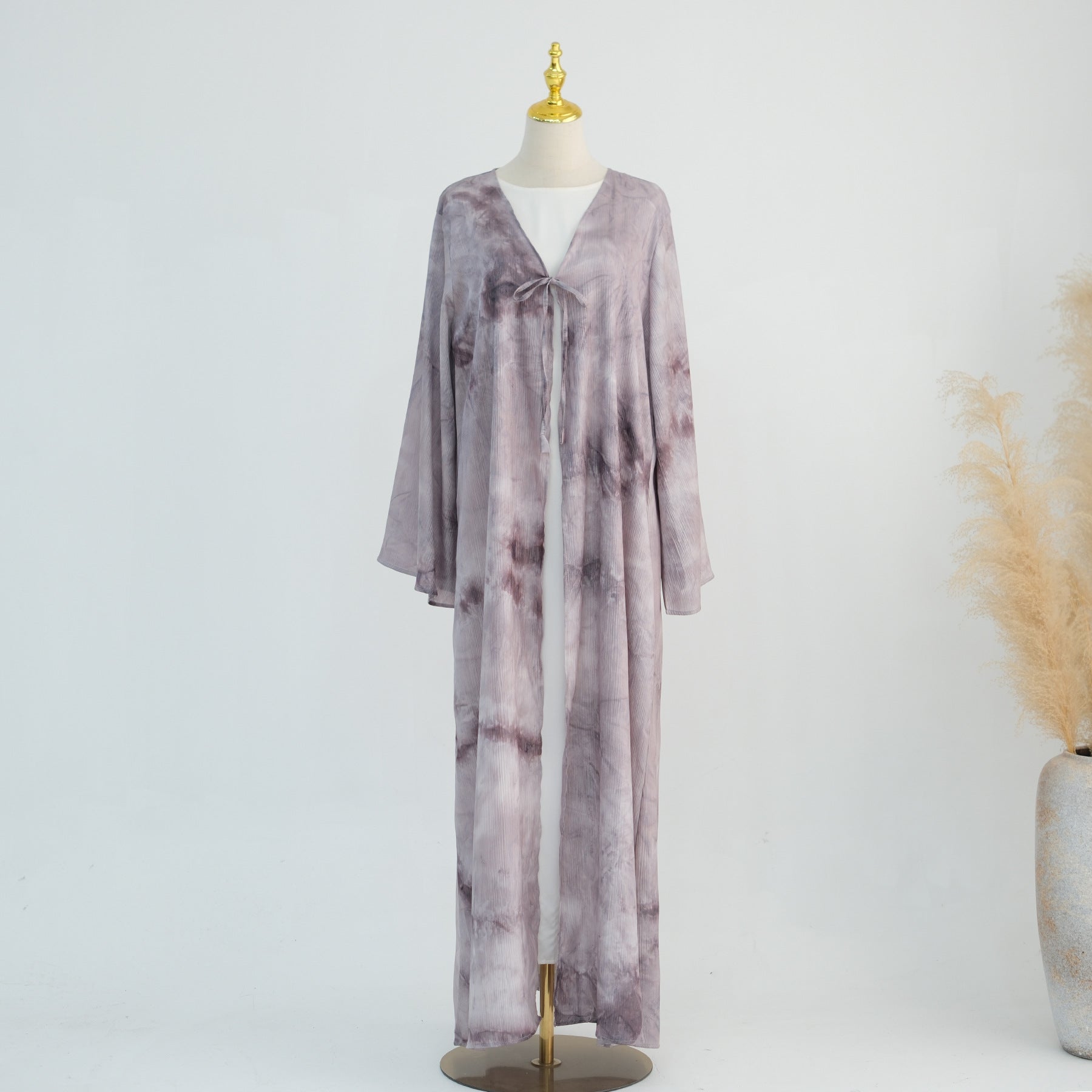 Chic Tie-Dye Cardigan Abaya