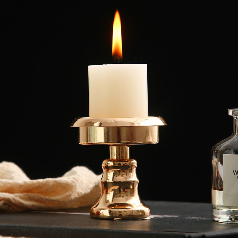Gold Candle Holder for Table & Dinner Decor
