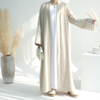 Open Abaya Embroidery Floral Dress