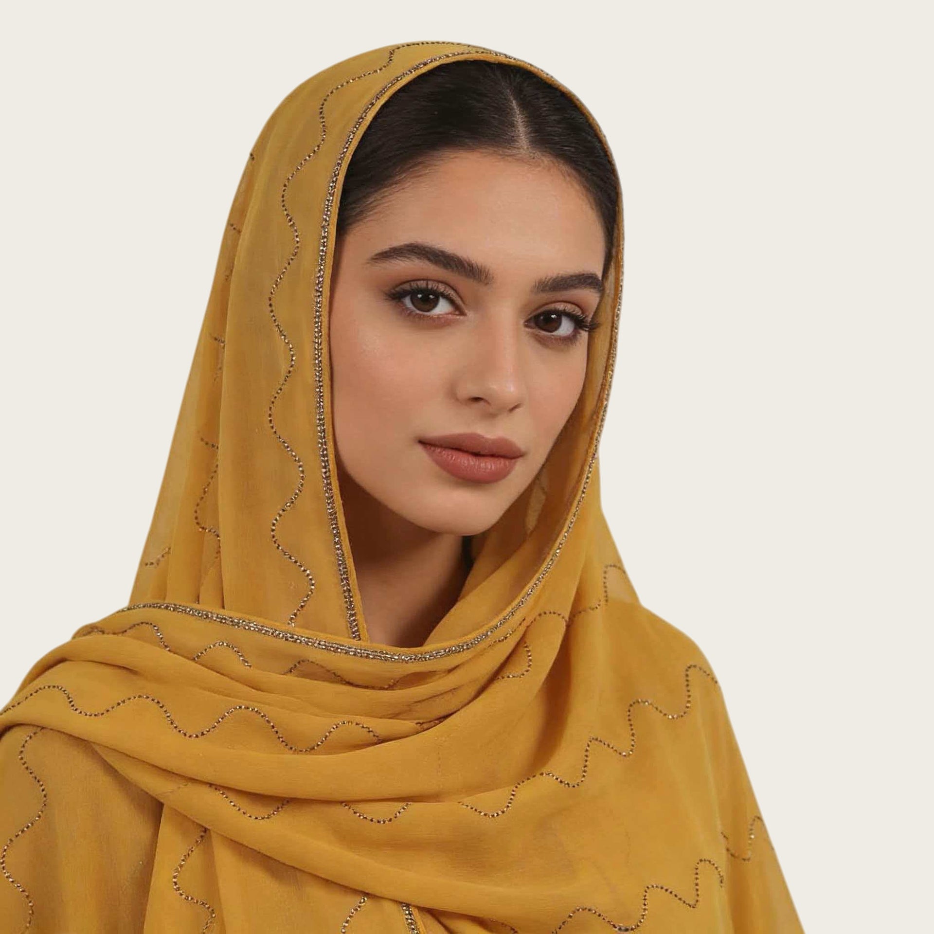 Lightweight Golden Chiffon Hijab
