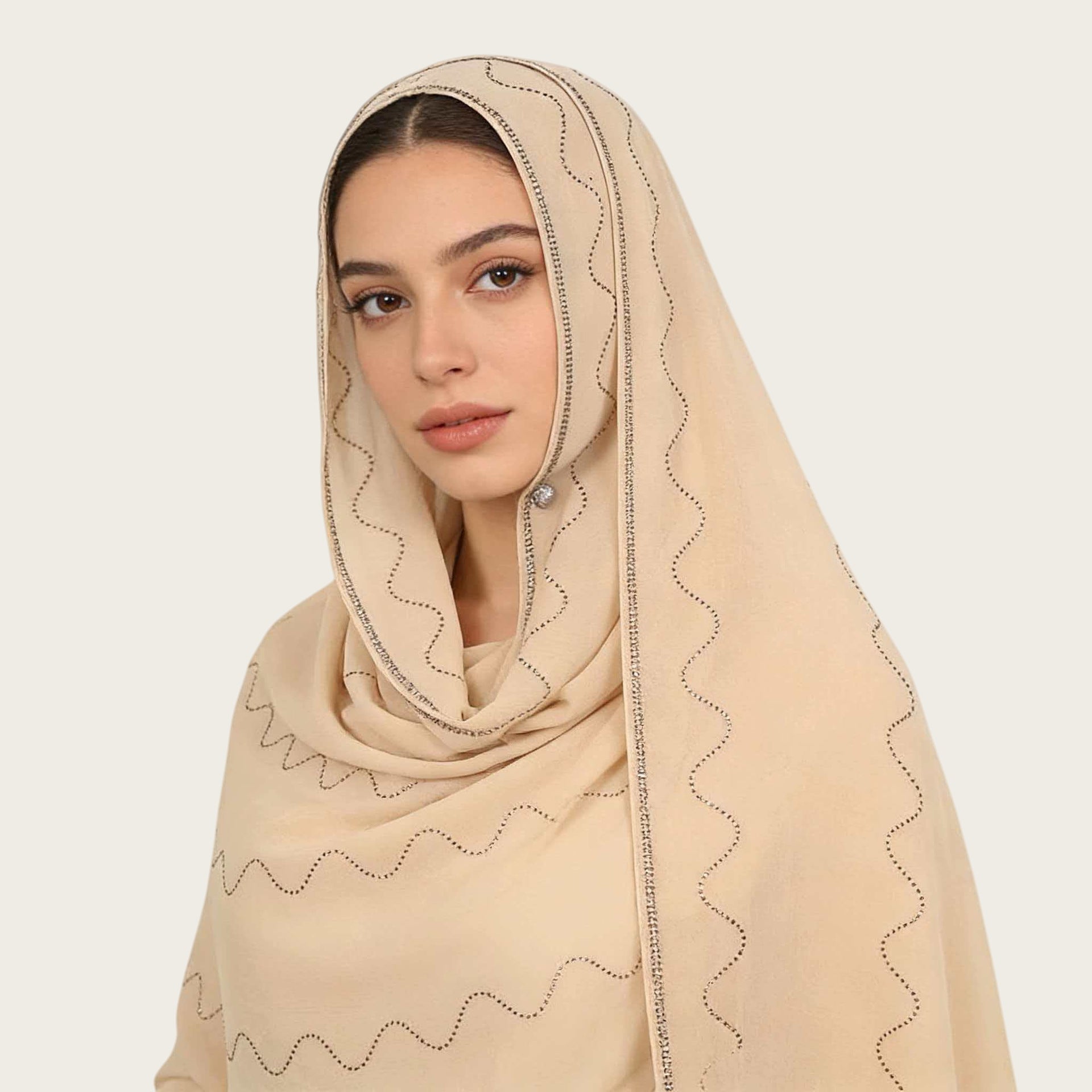 Lightweight Golden Chiffon Hijab