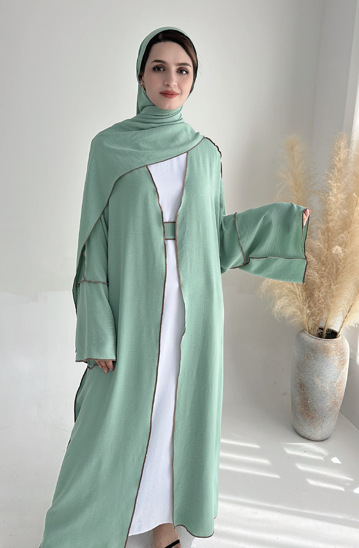 Cardigan Robe Abaya With Hijab