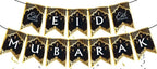 Ramadan Full Set Disposable Tableware 136 PCS - Black Gold