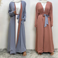 Double Sided Wearable Pocket Open Abaya