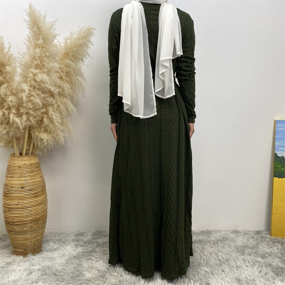 Autumn/Winter Knitted Pocket Abaya