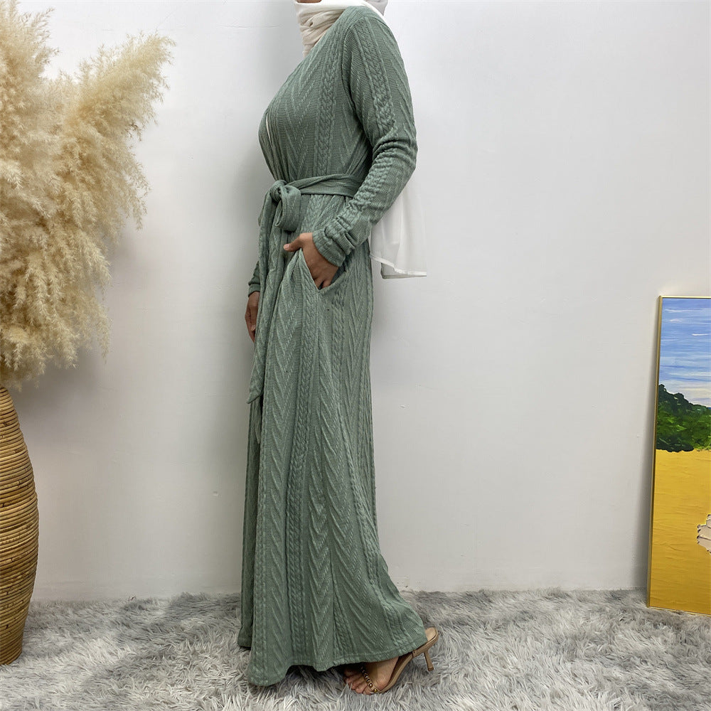Autumn/Winter Knitted Pocket Abaya