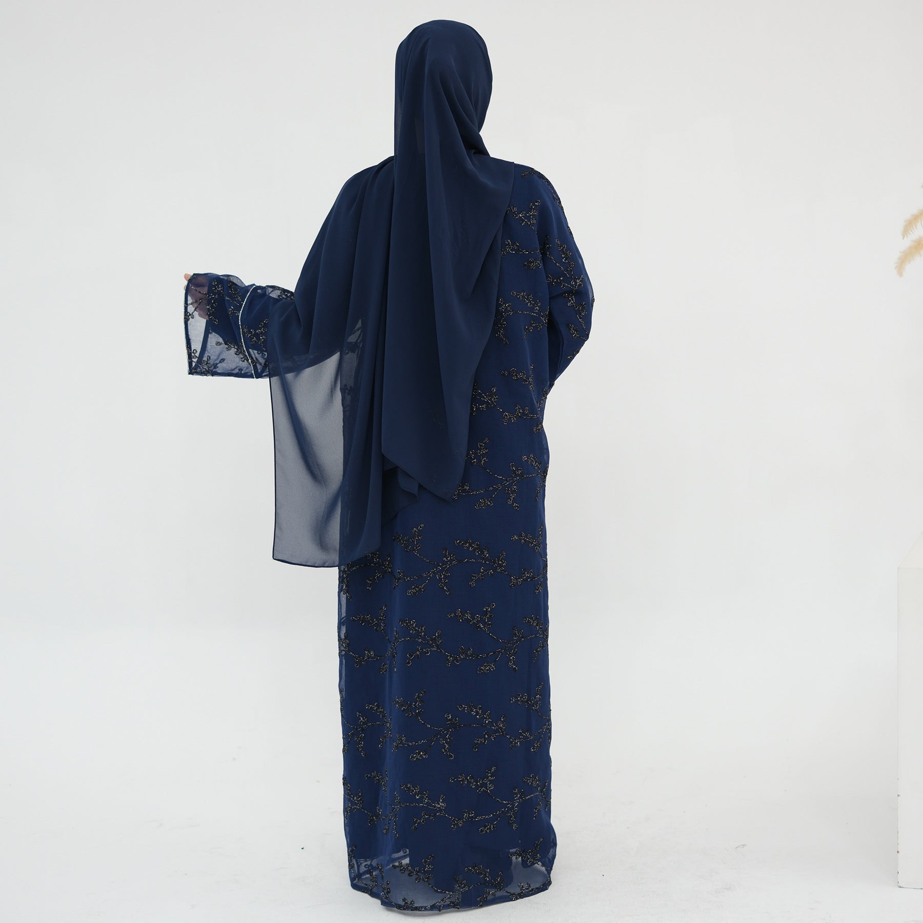 Full Body Embroidered Cardigan Abaya