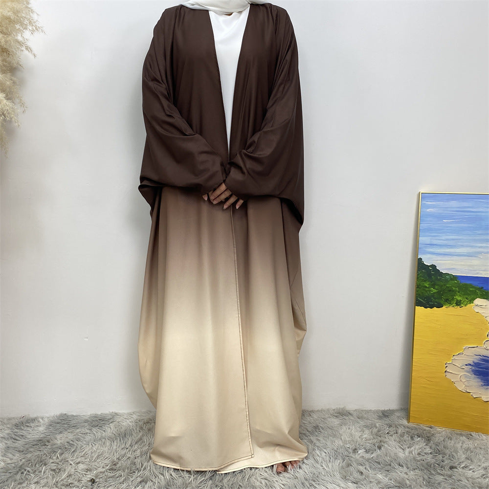 Gradient Batwing Sleeves Abayas