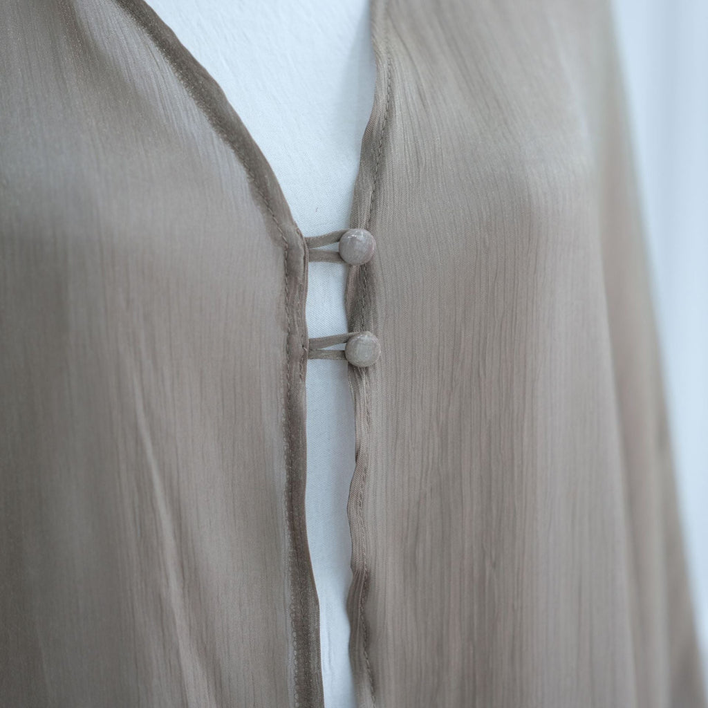 Solid Color Island Crepe Abaya with Hijab