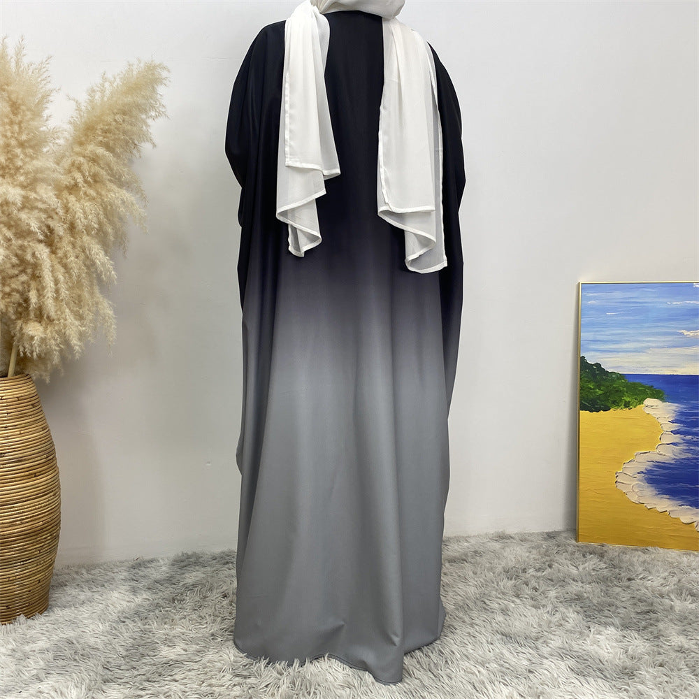 Gradient Batwing Sleeves Abayas